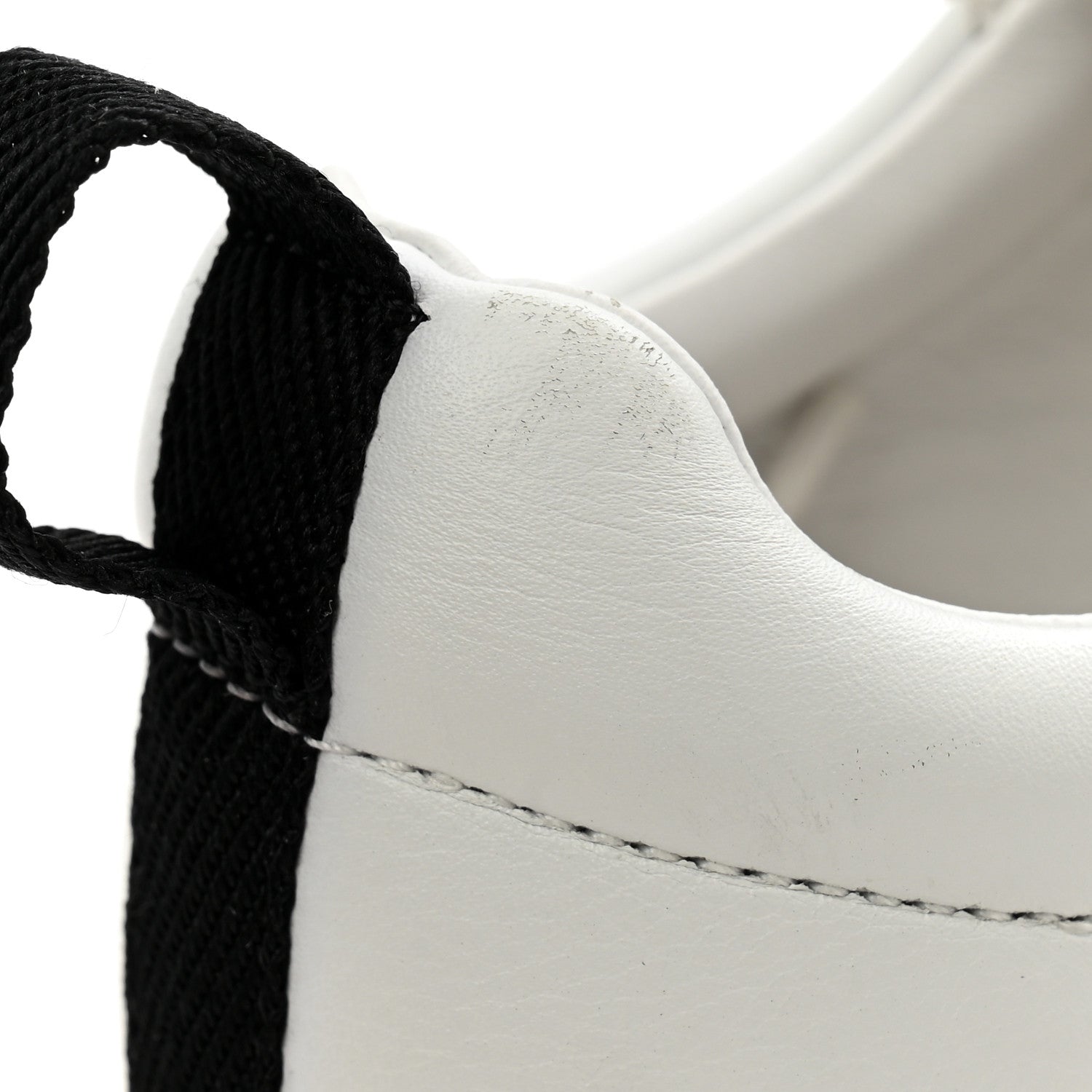 Hermes Goatskin Suede Goatskin Bouncing Sneakers 36.5 White Black 11 of 13