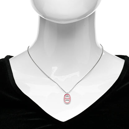 Hermes Laquered Iliade Pendant Necklace Rose Indien 2 of 5