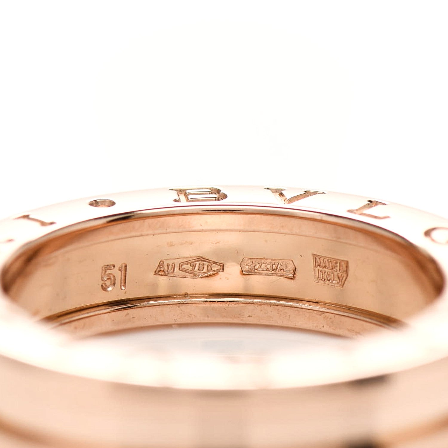 Bulgari 18K Rose Gold B.Zero1 One-Band Ring 51 5.75 5 of 6