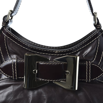 Gucci Calfskin Queen Bow Hobo Brown 10 of 10