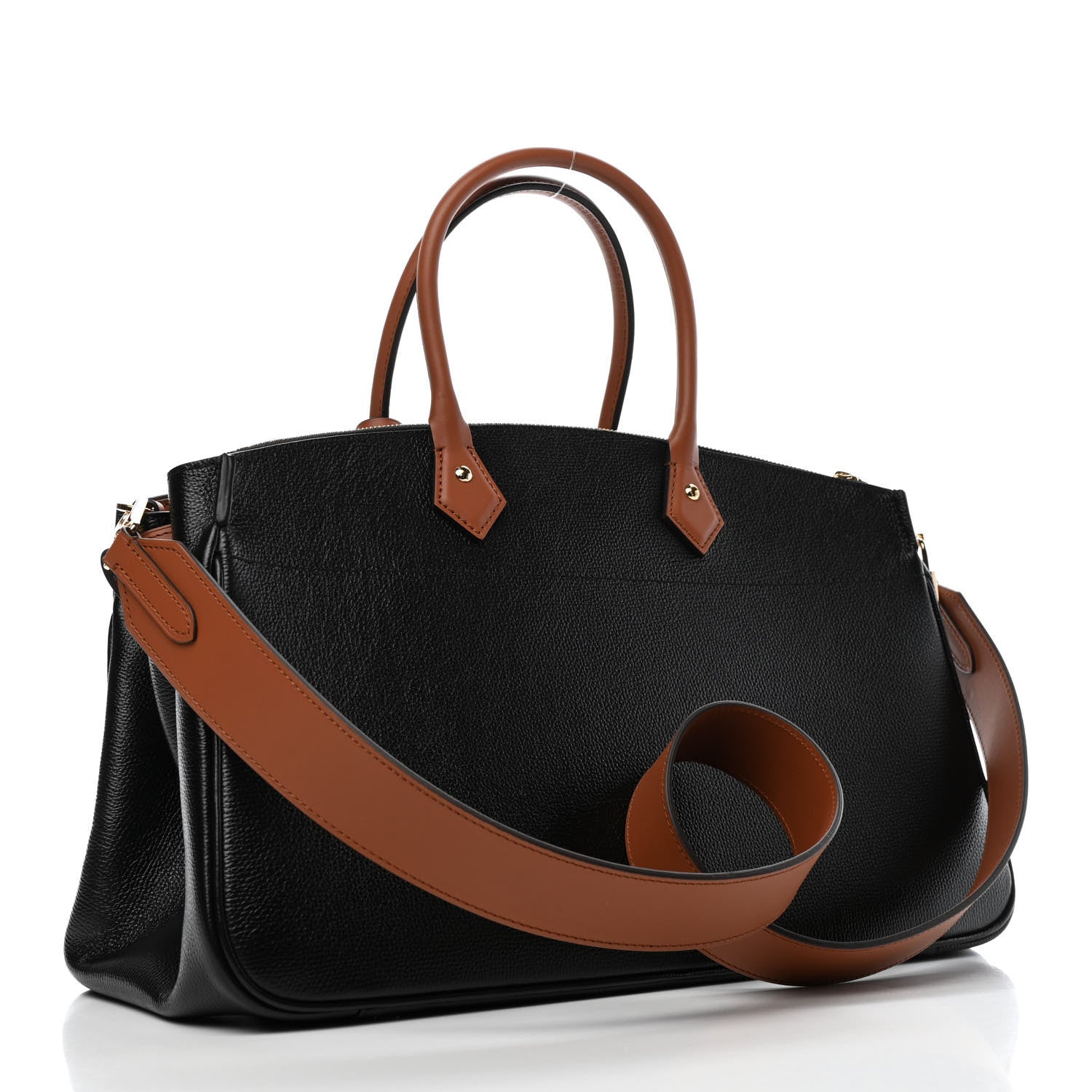 Louis Vuitton Calfskin All Set MM Black Tan 2 of 4