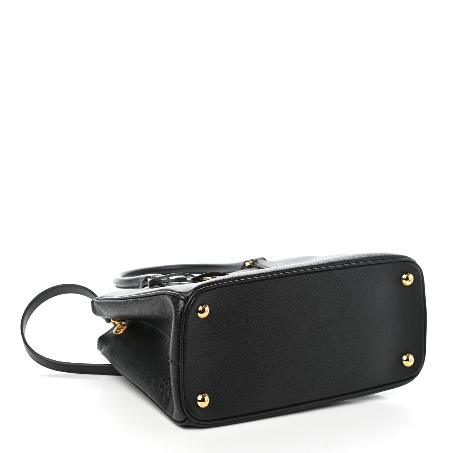 Saffiano Small Galleria Double Zip Tote Black