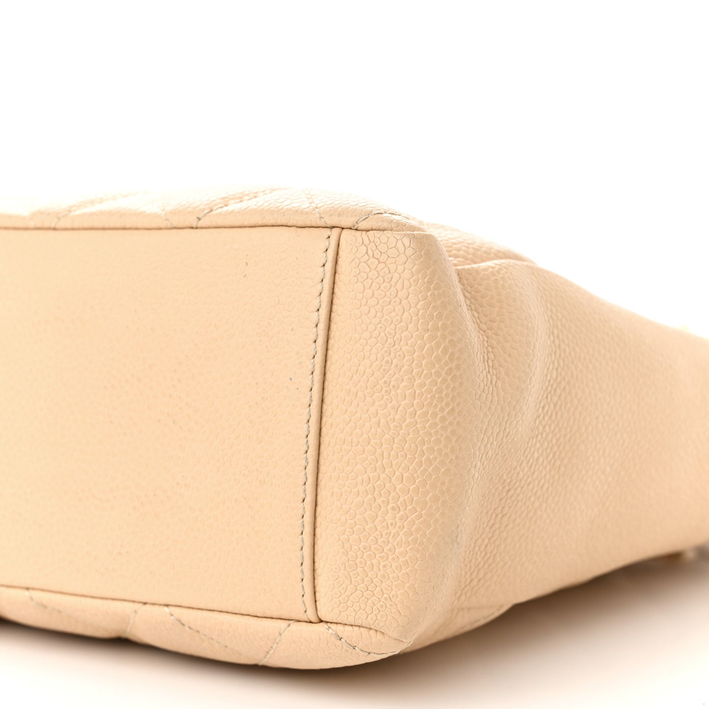 Caviar Quilted Petit Shopping Tote PST Beige Clair