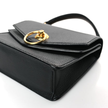 Mulberry Grained Calfskin Small Amberley Top Handle Crossbody Black 8 of 8