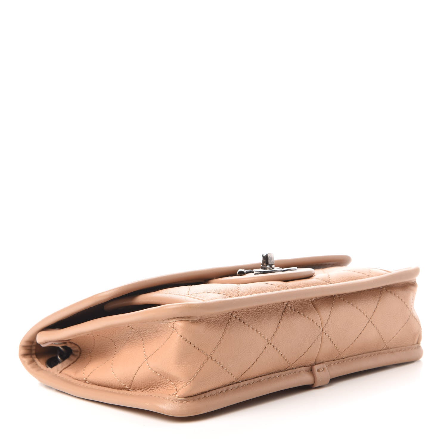 Chanel Calfskin Quilted Mini French Riviera Flap Beige 4 of 11