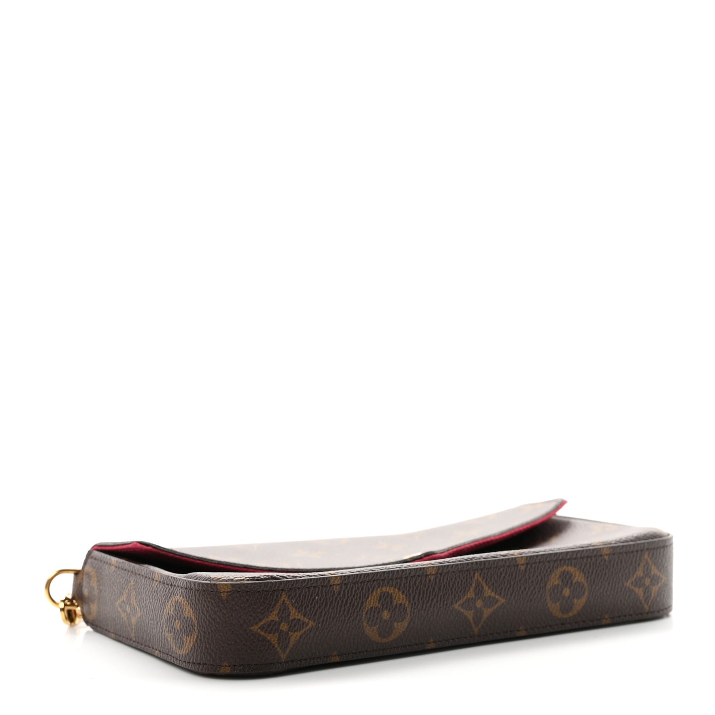 Monogram Pochette Felicie Chain Wallet Fuchsia