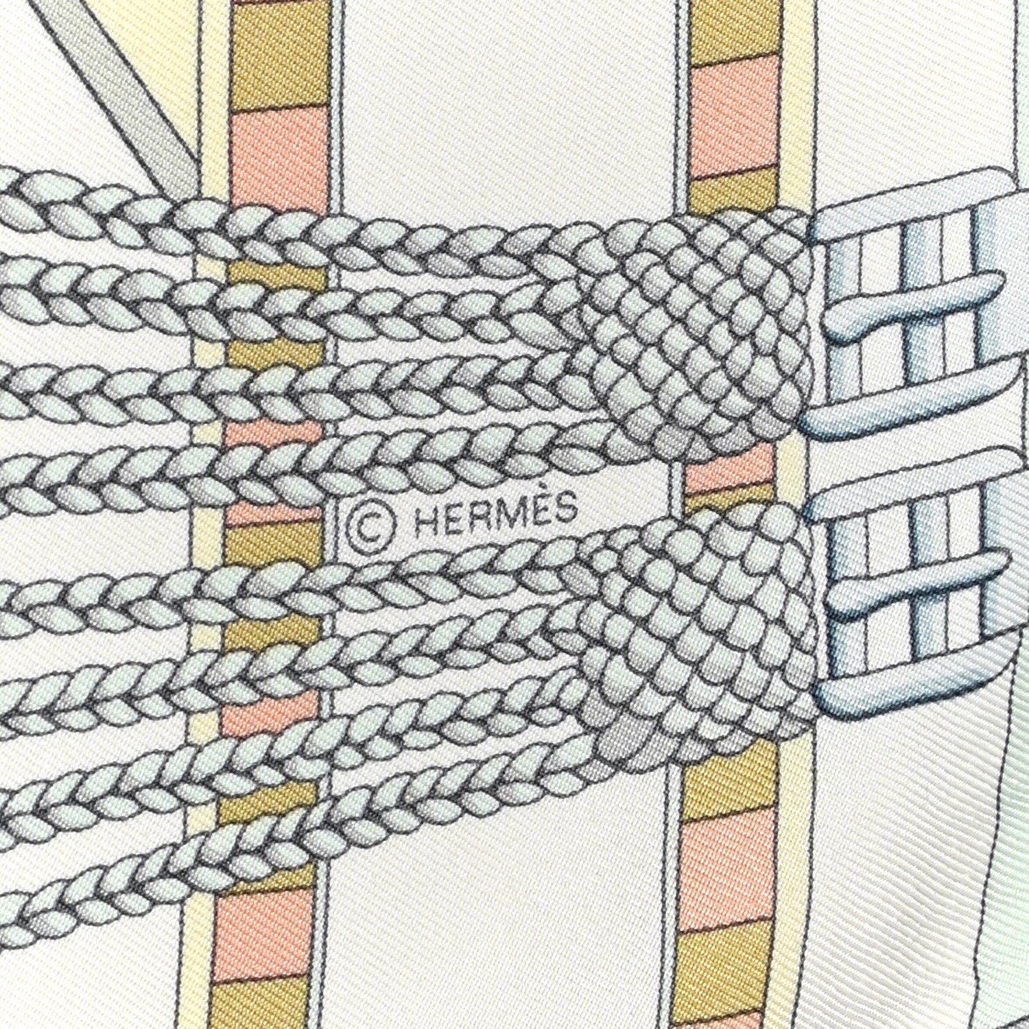 Hermes Silk Sangles En Zigzag Scarf 90 4 of 6