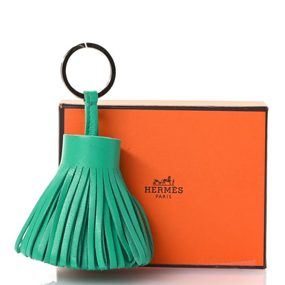 Hermes Lambskin Carmen Tassel Key Holder Menthe 5 of 5