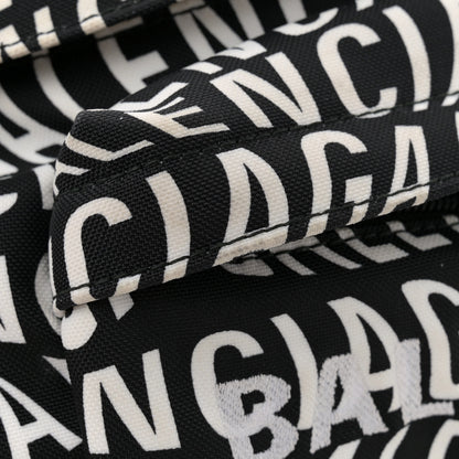 Balenciaga Nylon Wave Logo Print Wheel Beltpack Black White 12 of 12