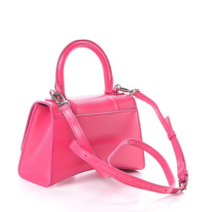 Balenciaga Shiny Box Calfskin Hourglass Top Handle Bag XS Acid Fuchsia 2 of 7
