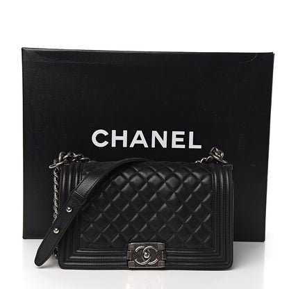Chanel Calfskin Quilted Medium Boy Flap Black 12 of 12