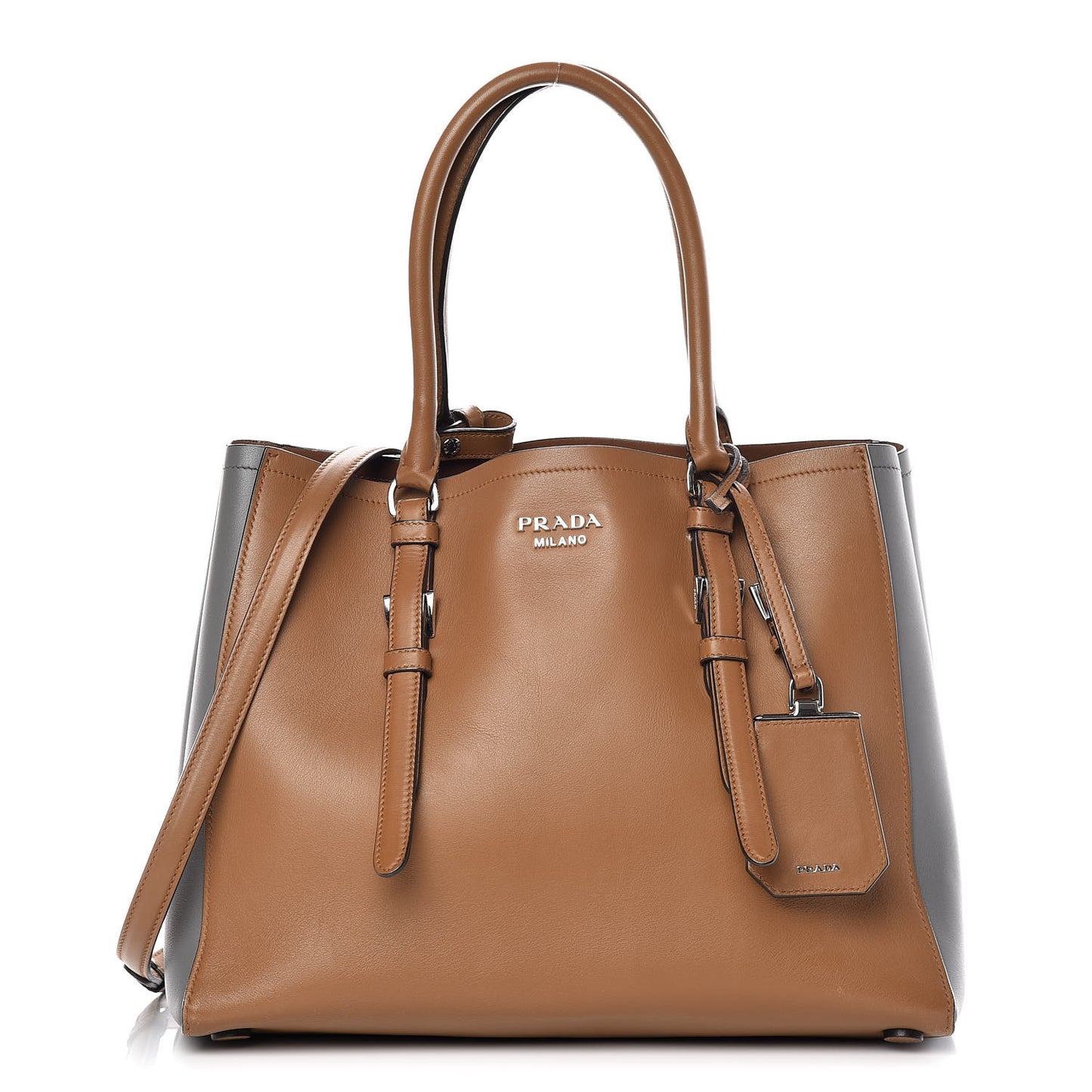 City Calf Small Double Handle Tote Canella Marmo