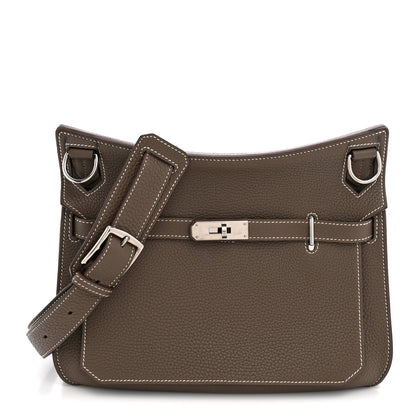 Hermes Taurillon Clemence Jypsiere 28 Etoupe 1 of 12