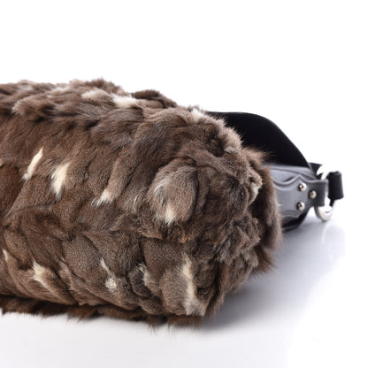 Fendi Rabbit Fur Large Chef Shoulder Bag 6 of 12
