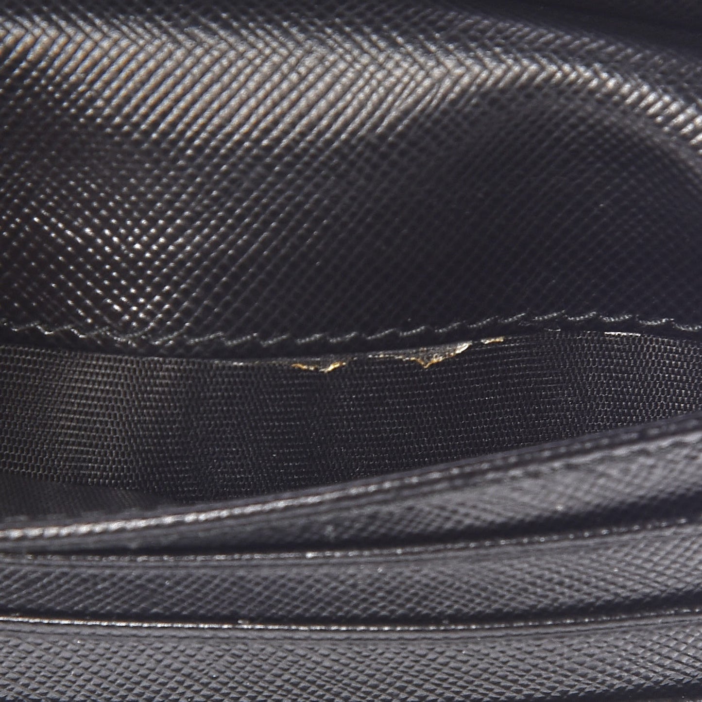 Saffiano Tri-Fold Compact Wallet Black