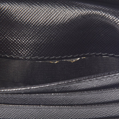 Prada Saffiano Tri-Fold Compact Wallet Black 10 of 10