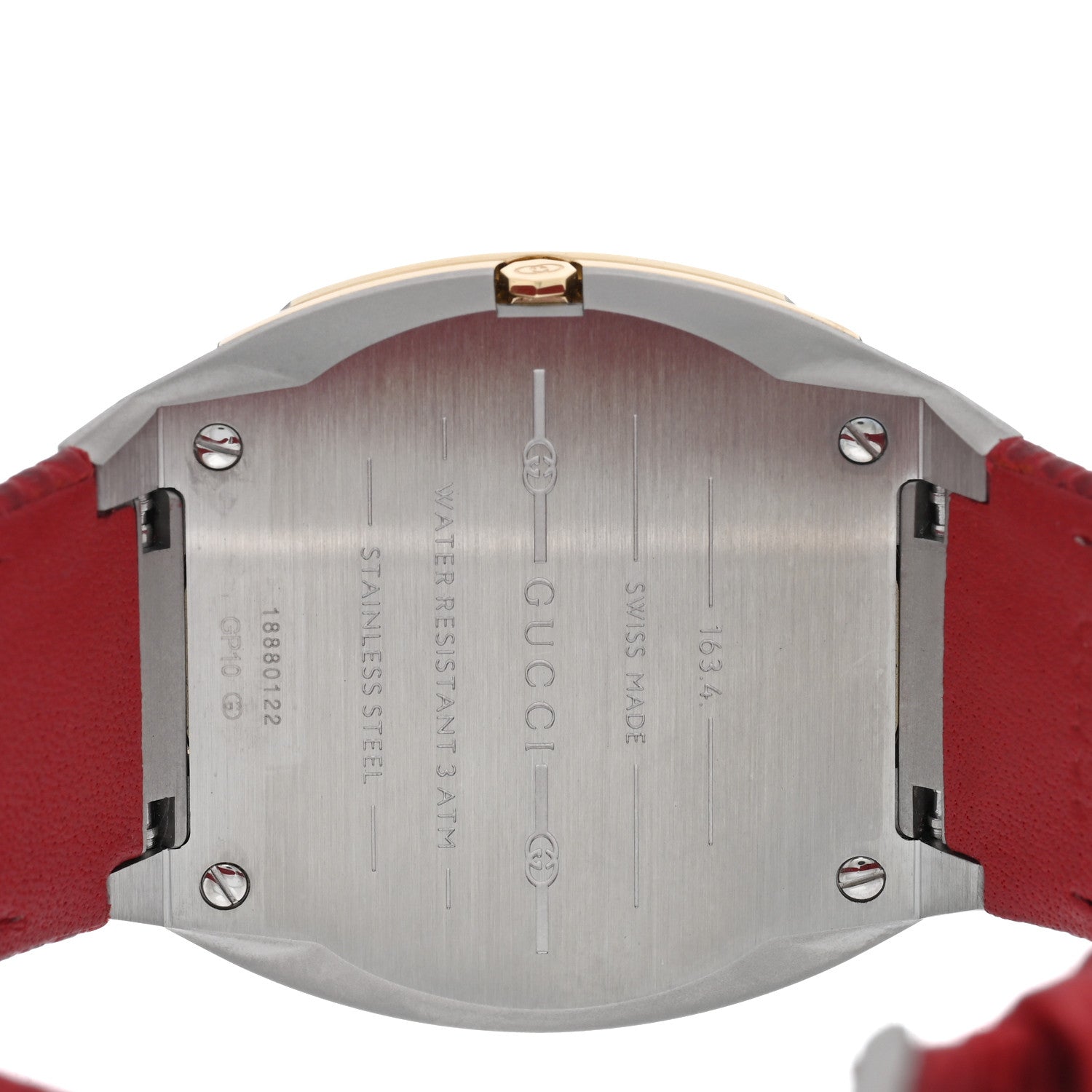 Gucci Stainless Steel Calfskin 34mm 25H Quartz Watch Red 4 of 4