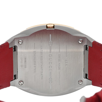 Gucci Stainless Steel Calfskin 34mm 25H Quartz Watch Red 4 of 4