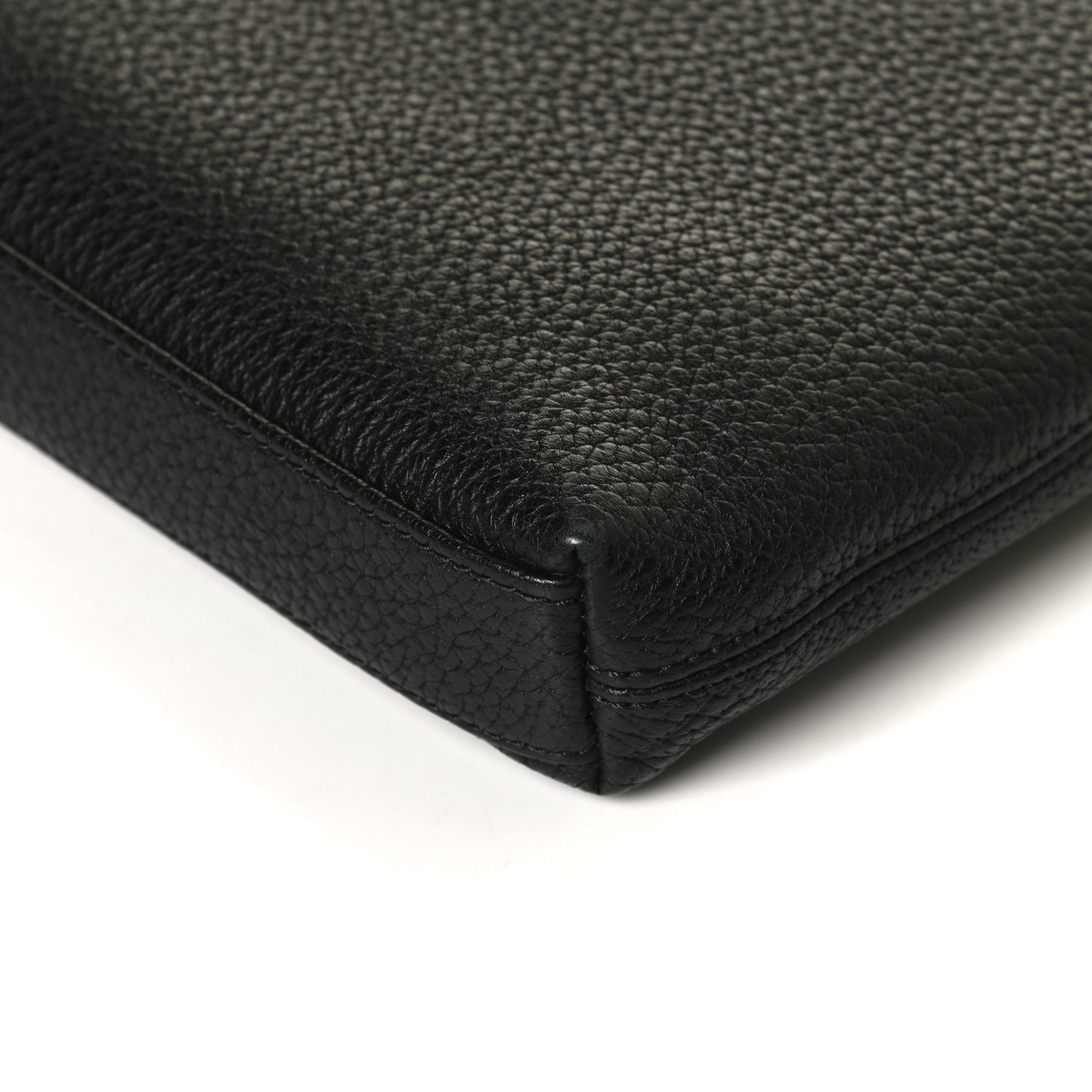 Grained Calfskin Medusa Messenger Bag Black