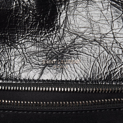 Saint Laurent Crinkled Calfskin Matelasse Monogram Medium Niki Chain Satchel Black 6 of 11
