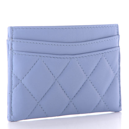 Chanel Lambskin Quilted Card Holder Light Blue 3 of 11