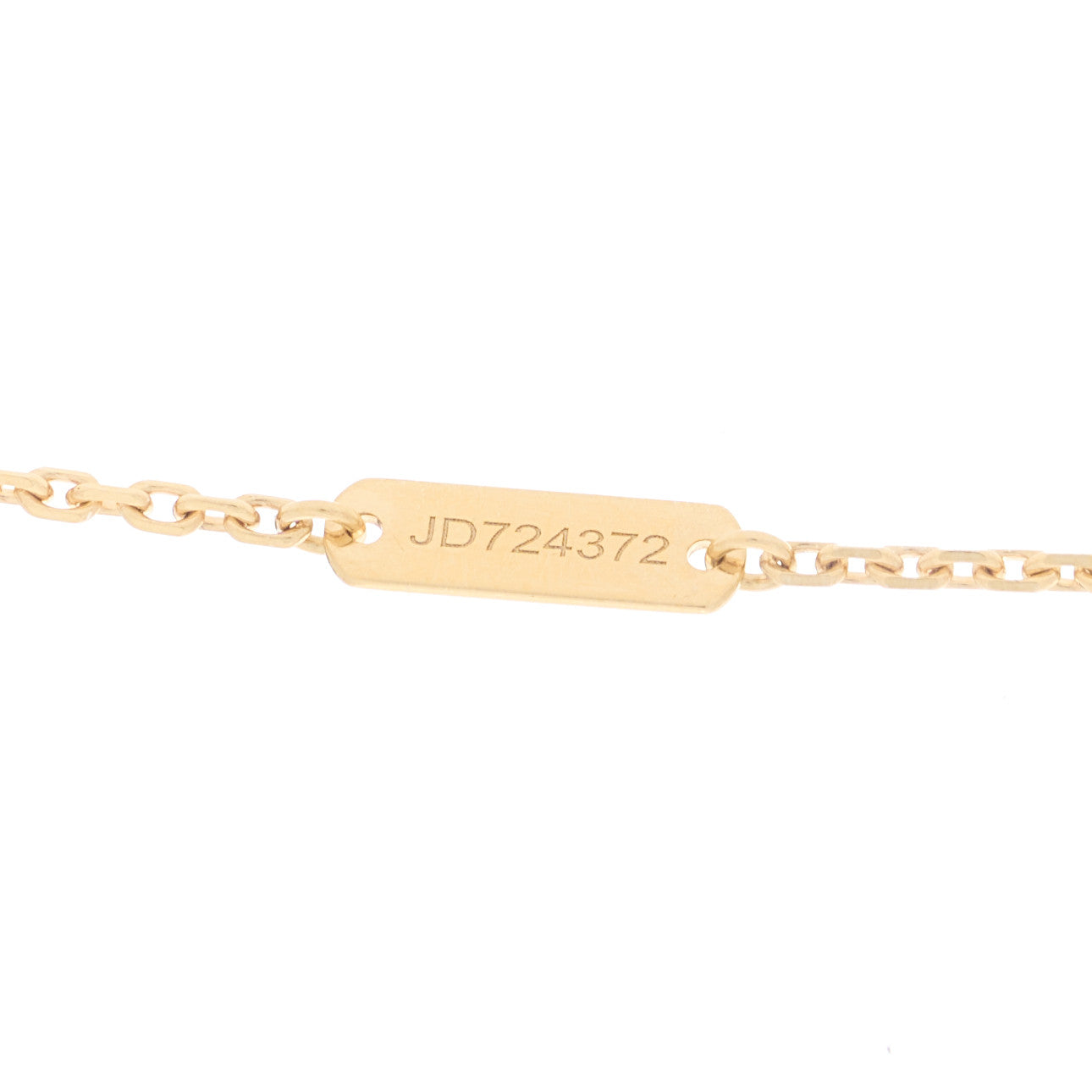 18K Yellow Gold Mother of Pearl Vintage Alhambra Pendant Necklace