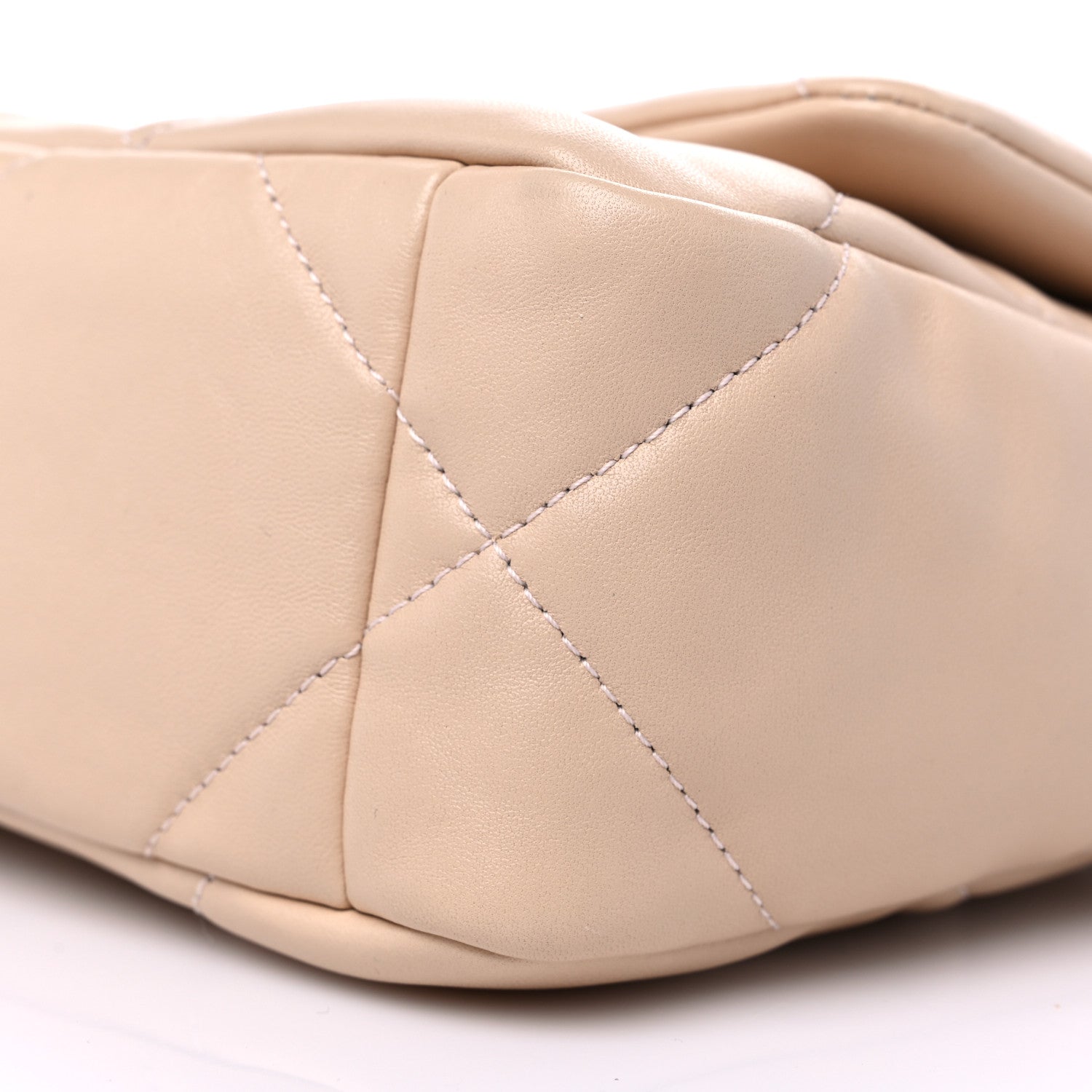 Chanel Lambskin Quilted Medium Chanel 19 Flap Light Beige 9 of 9