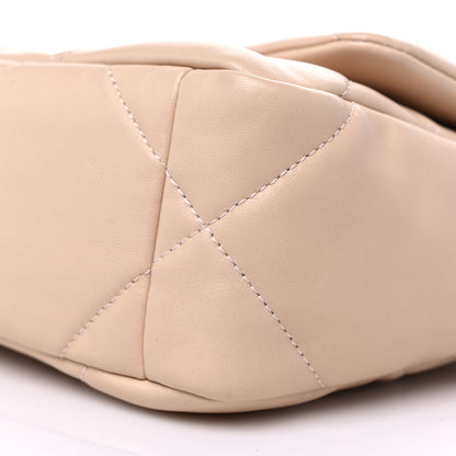 Chanel Lambskin Quilted Medium Chanel 19 Flap Light Beige 9 of 9