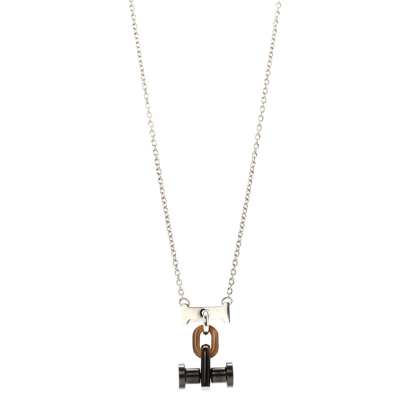 Palladium Buffalo Horn Mobile Necklace