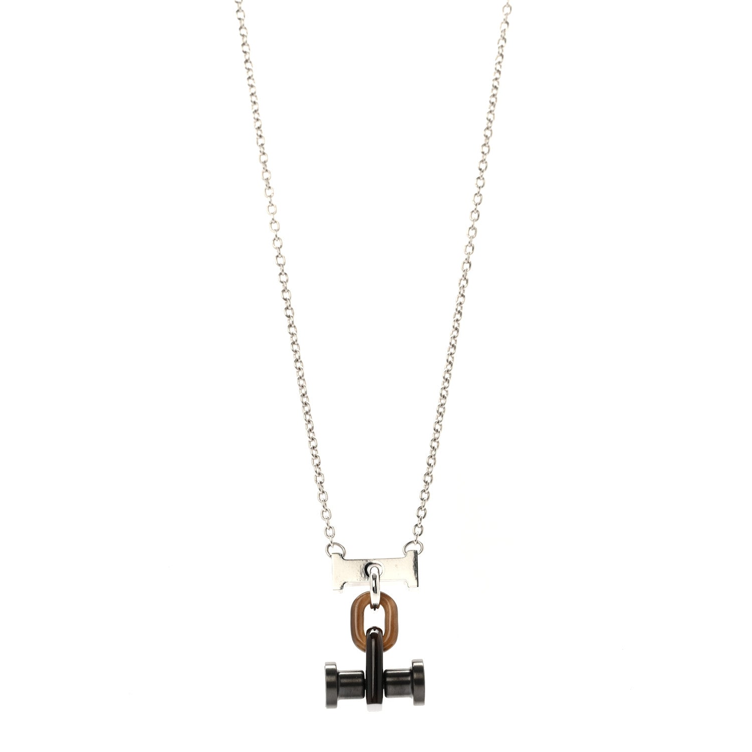 Hermes Palladium Buffalo Horn Mobile Necklace 1 of 6