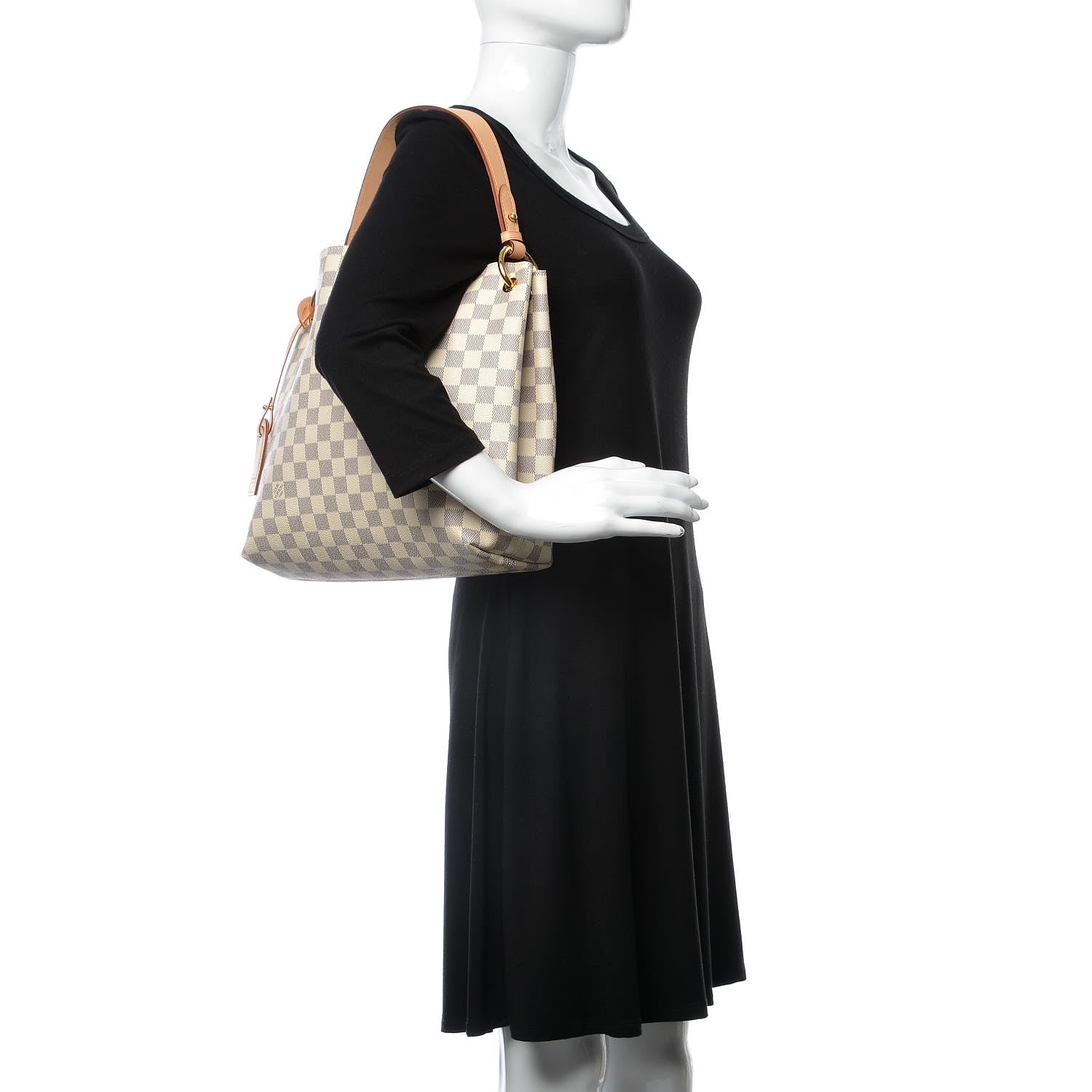 Louis Vuitton Damier Azur Graceful PM Rose Ballerine 2 of 9