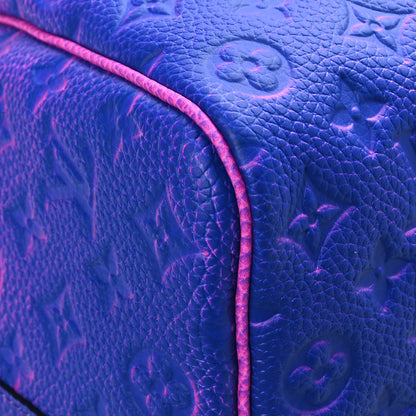 Louis Vuitton Taurillon Illusion Keepall Bandouliere 50 Bleu Rose 7 of 10