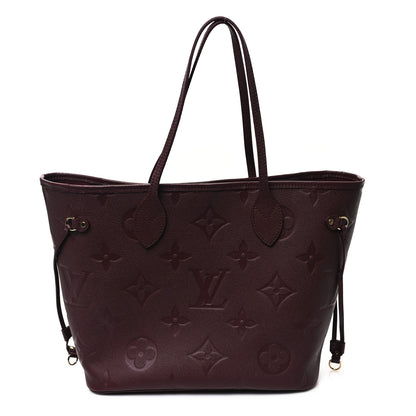 Louis Vuitton Empreinte Monogram Giant Neverfull MM Wine 1 of 10