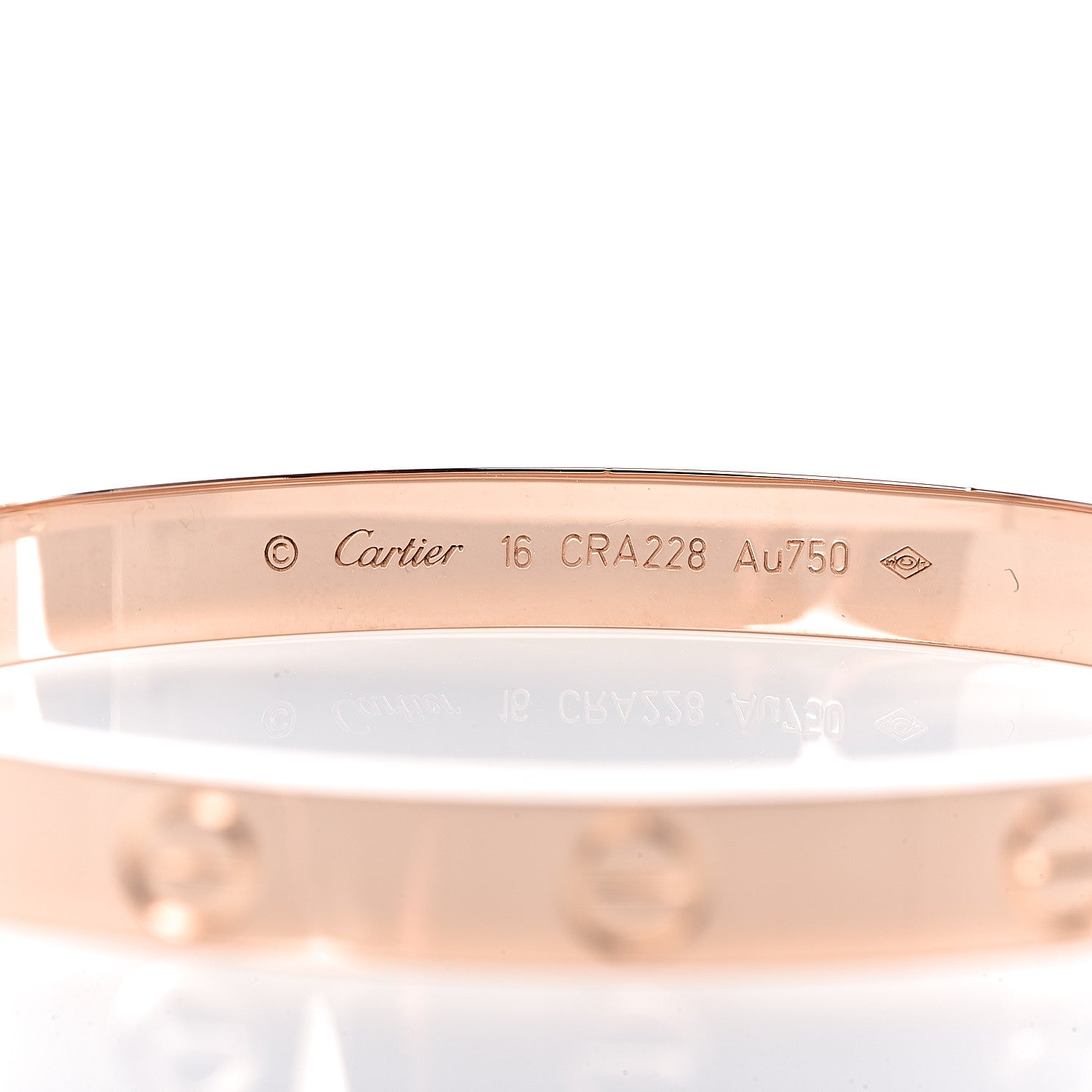 Cartier 18K Pink Gold LOVE Bracelet 16 4 of 7