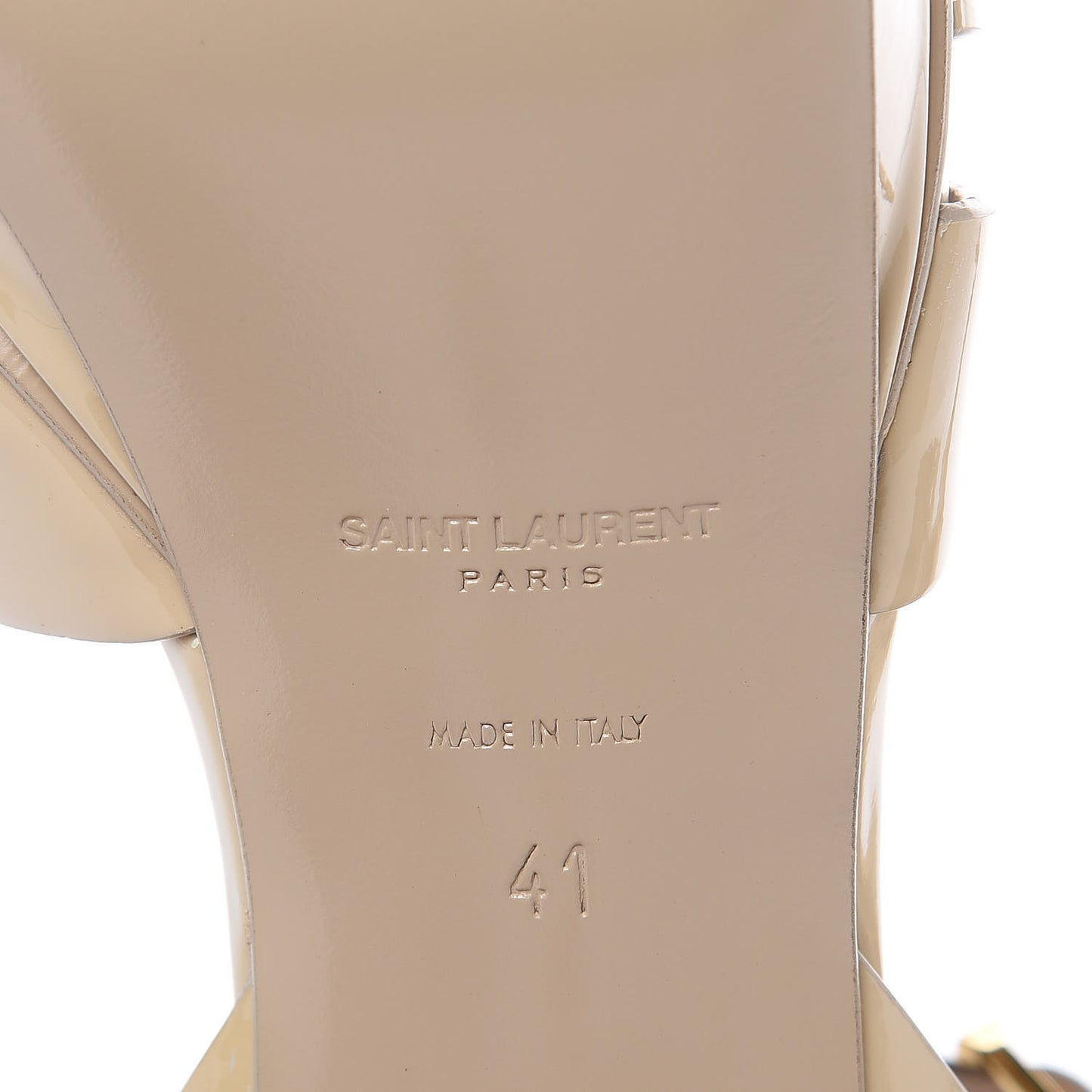 Calfskin Tribute 75 Platform Sandals 41 Nude Powder