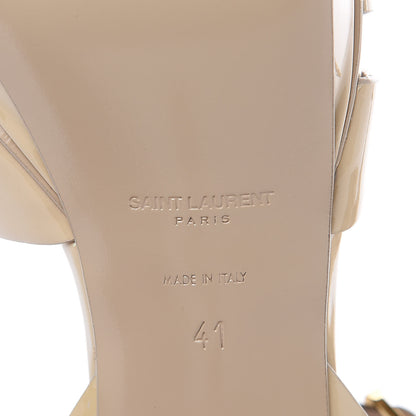 Saint Laurent Calfskin Tribute 75 Platform Sandals 41 Nude Powder 6 of 12