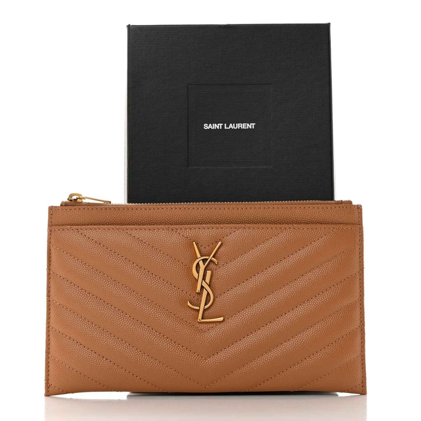 Grain De Poudre Chevron Monogram Bill Pouch Dune