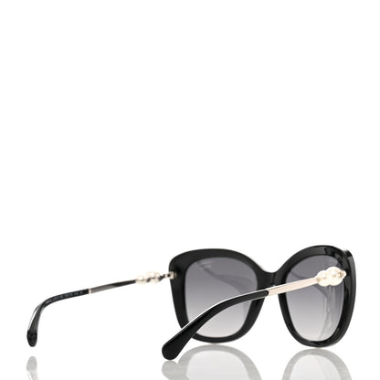 Chanel Acetate Polarized Butterfly Winter Pearl Sunglasses 5339-H-A Black 4 of 6