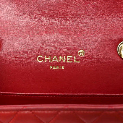 Chanel Lambskin Quilted Small Single Flap Red 6 of 9
