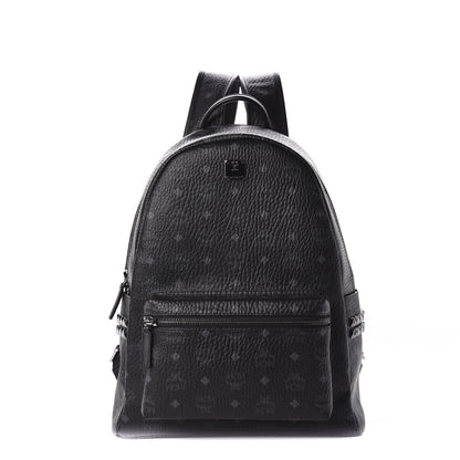 MCM Visetos Medium Side Studs Stark Backpack Black 1 of 9