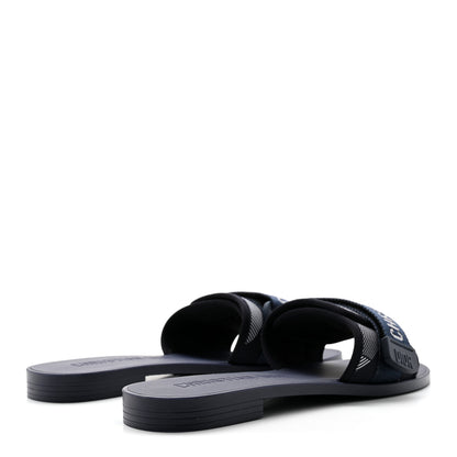 Christian Dior Technical Stretch Fabric Camouflage Dio(r)evolution Slide Sandals 38 Deep Blue 5 of 9