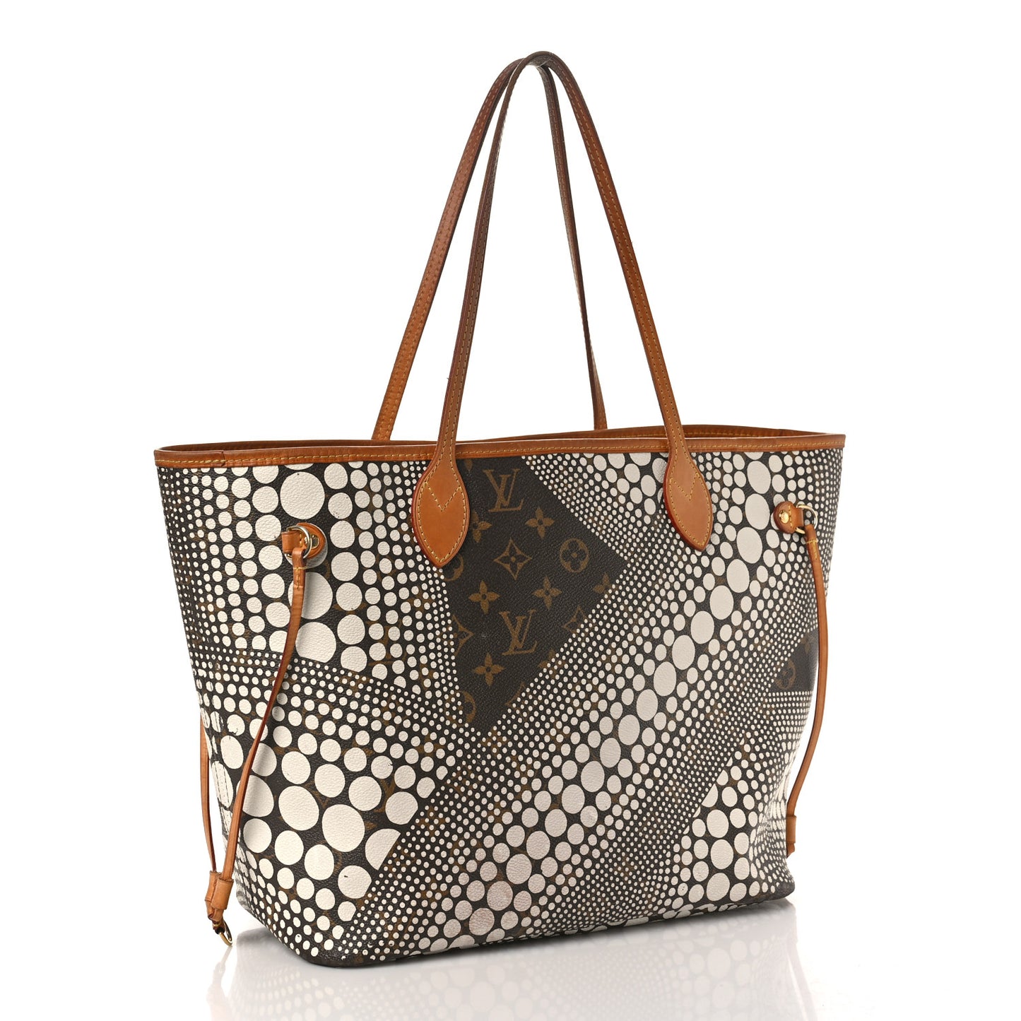 Monogram Kusama Waves Neverfull MM White