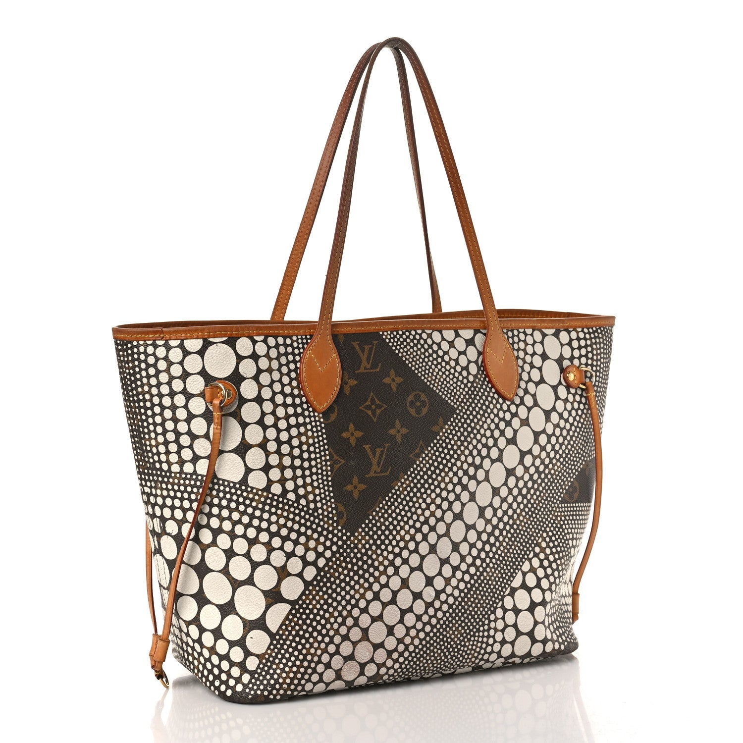 Louis Vuitton Monogram Kusama Waves Neverfull MM White 3 of 18