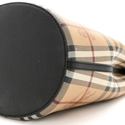 Burberry Haymarket Check Colours Small Lorne Bucket Crossbody Black 10 of 15