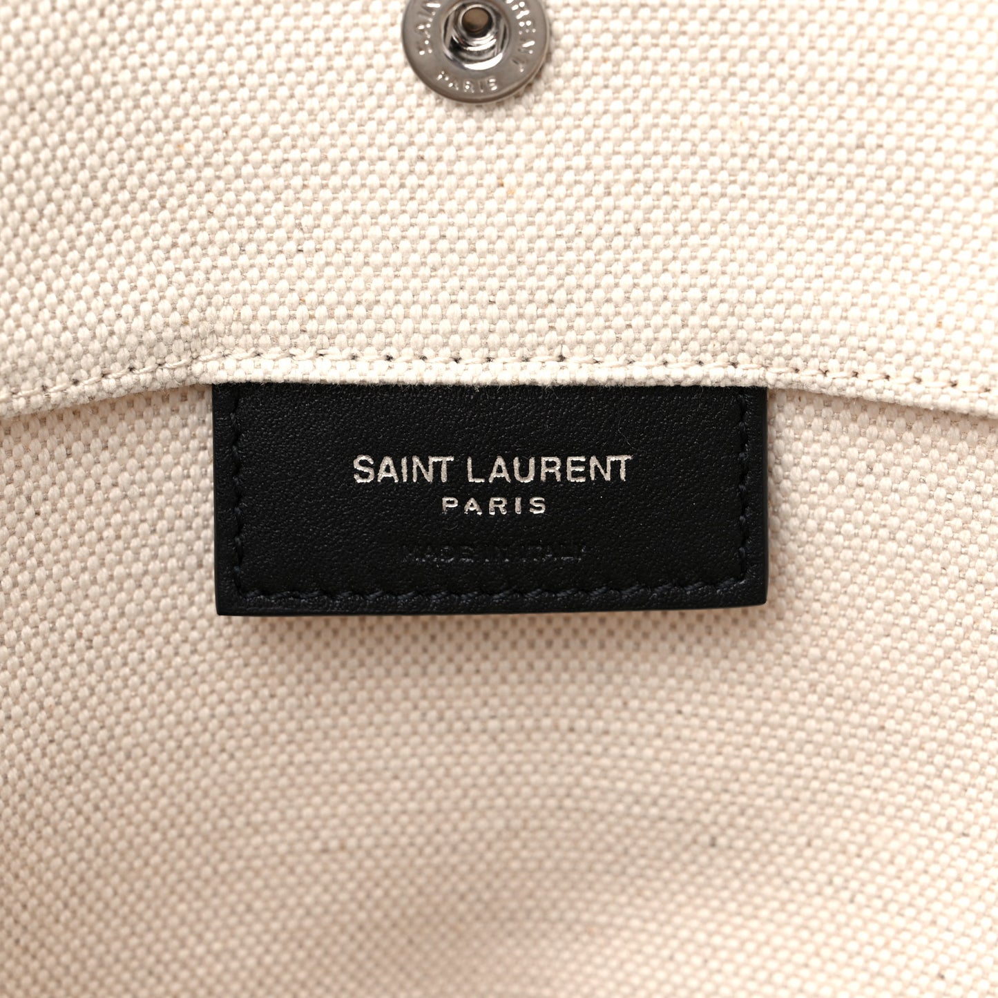Linen Calfskin Rive Gauche Bucket Bag Greggio Natural