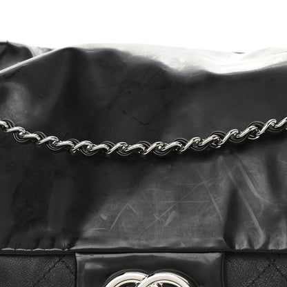 Chanel Vinyl Calfskin Quilted Flap Messenger Black 7 of 15