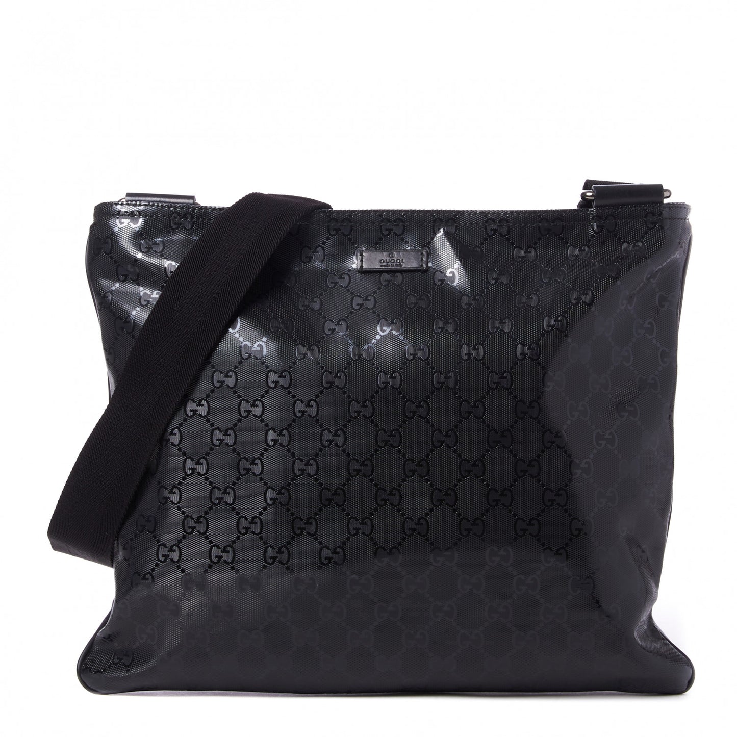 Imprime Monogram Medium Flat Messenger Bag Black