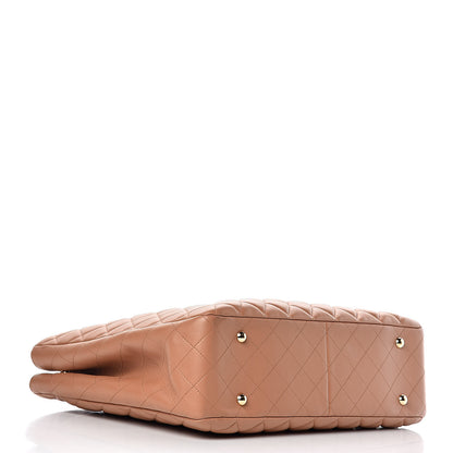 Chanel Lambskin Quilted Large Classic Shopping Tote Camel 7 of 19