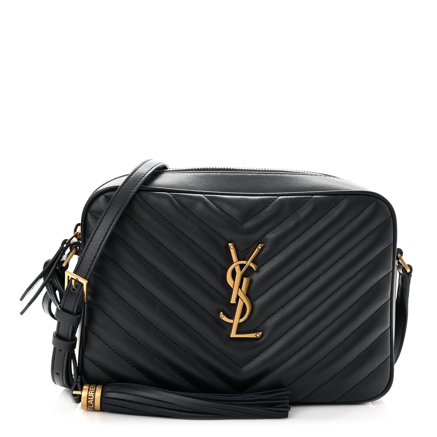 Saint Laurent Calfskin Matelasse Monogram Lou Camera Bag Deep Marine 1 of 10