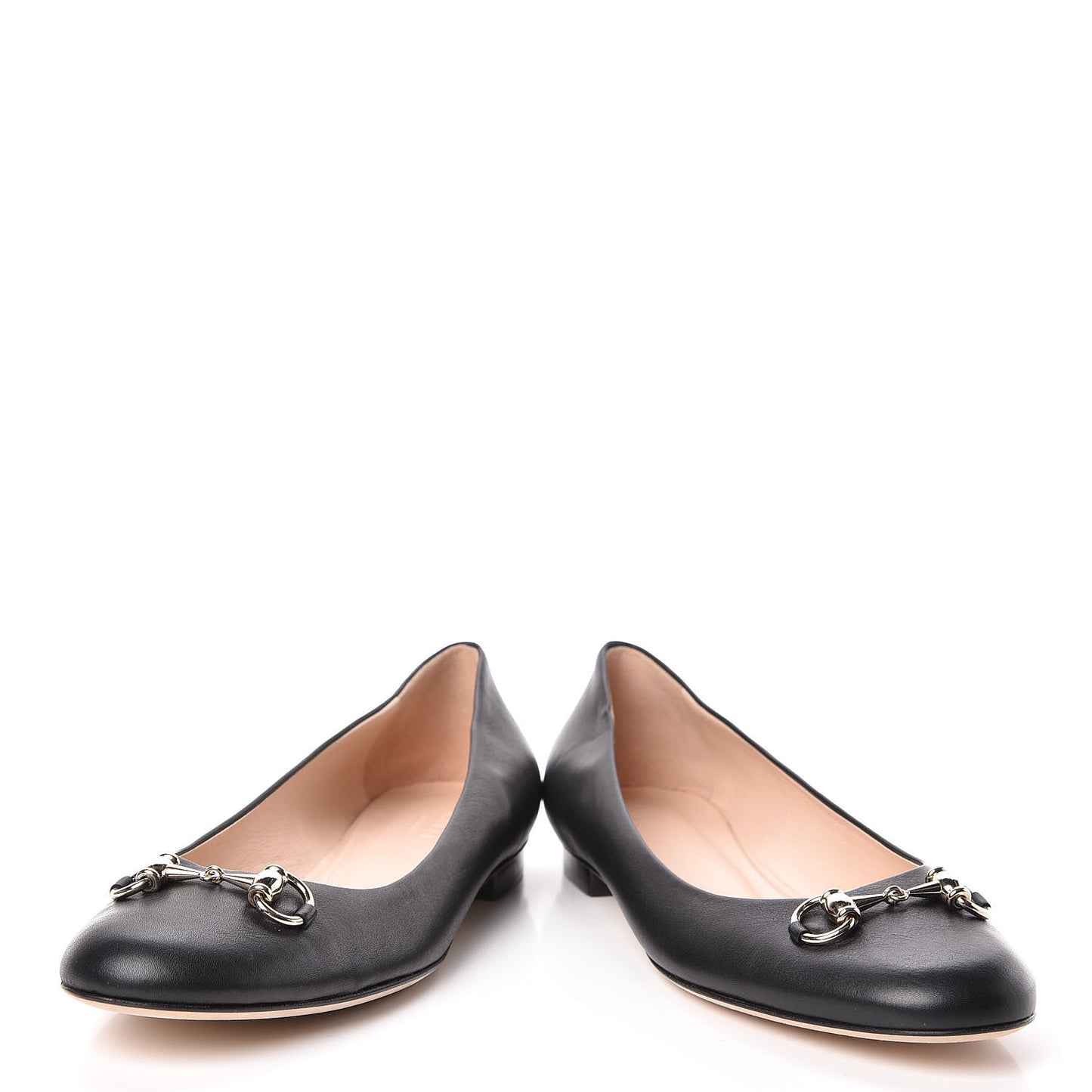 Calfskin Horsebit Ballerina Flats 40 Black